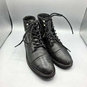 Thursday Boot Company Everyday Boots Mens 7.5 Black Leather Cap Toe Captain